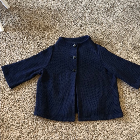 Navy Jacket with Wood buttons 2X - Picture 1 of 3